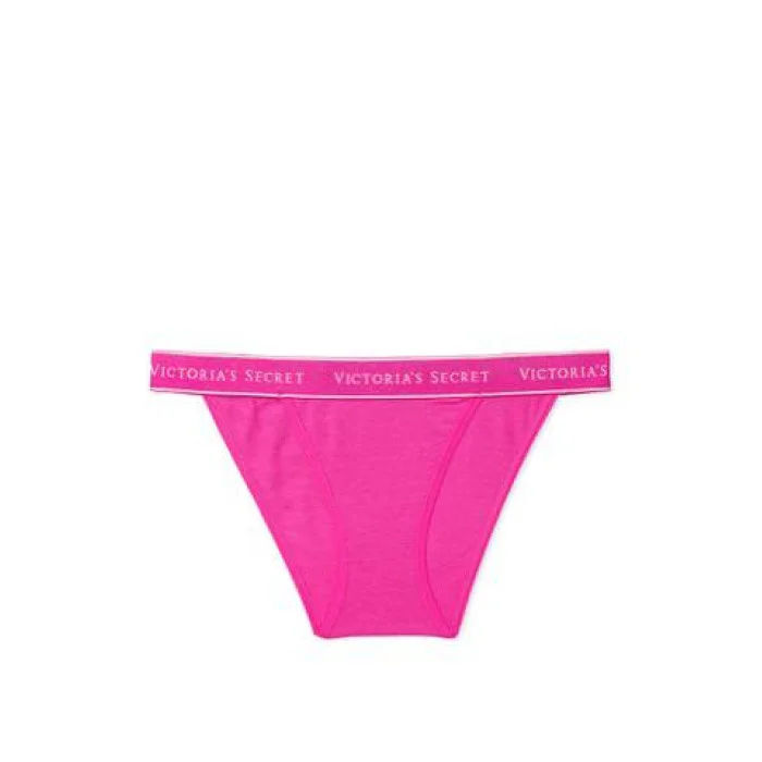 Бавовняні трусики бікіні Victoria's Secret Cotton Logo Tanga Bikini Panty